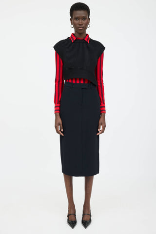 Prada Striped Button Up Shirt