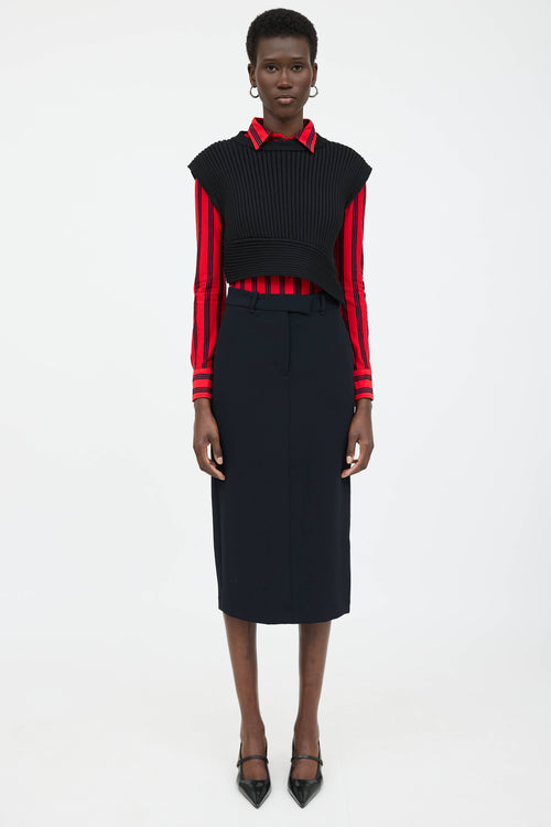 Prada Striped Button Up Shirt