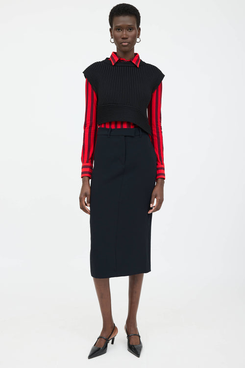 Prada Striped Button Up Shirt