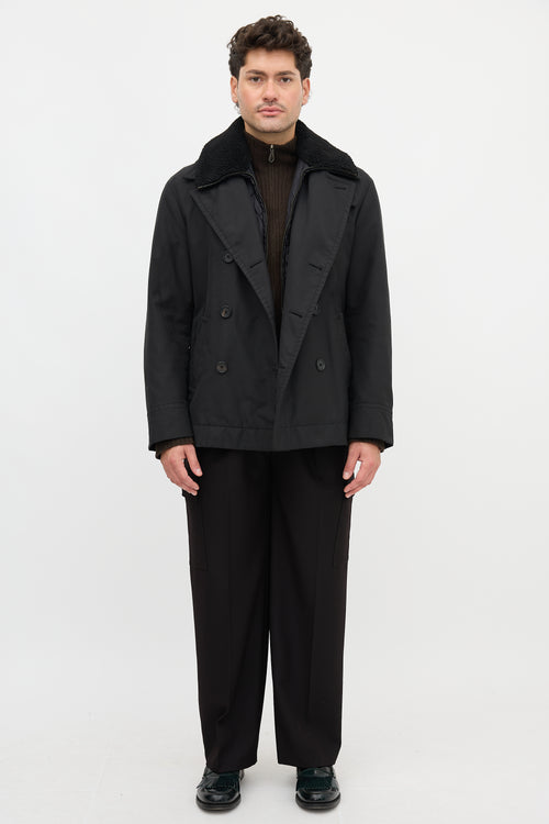 Prada Removable Yoke Pea Coat