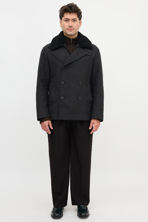 Prada Removable Yoke Pea Coat