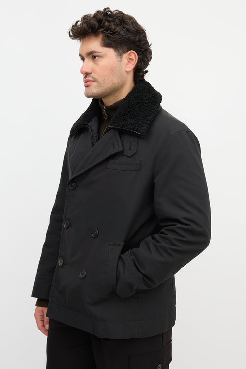 Prada Removable Yoke Pea Coat
