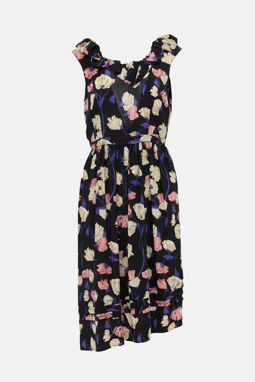 Prada Resort 2008 Silk Floral Dress