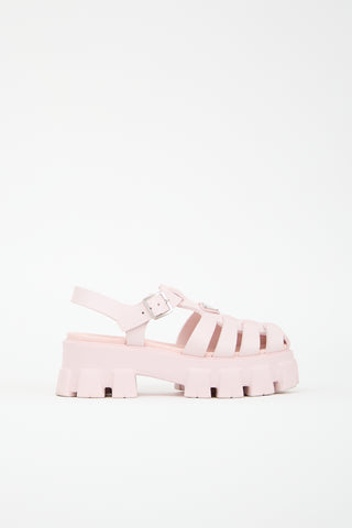 Prada Rubber Monolith Cage Sandal