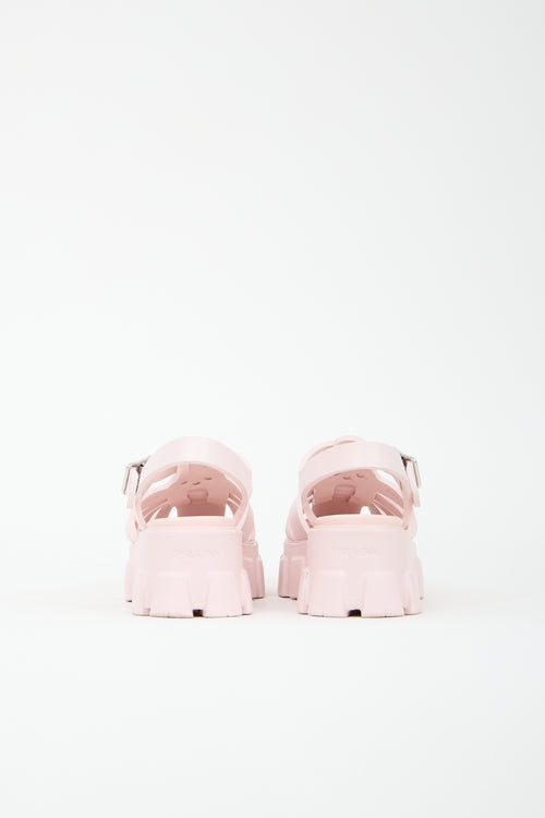 Prada Rubber Monolith Cage Sandal