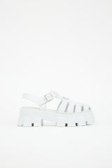 Prada Rubber Monolith Cage Sandal