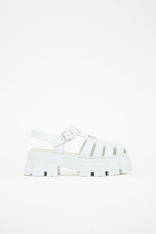 Prada Rubber Monolith Cage Sandal