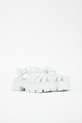 Prada Rubber Monolith Cage Sandal