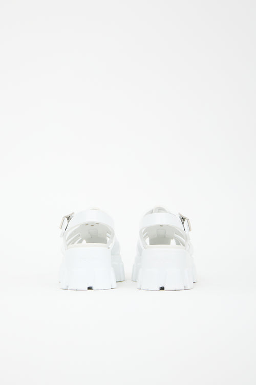 Prada Rubber Monolith Cage Sandal