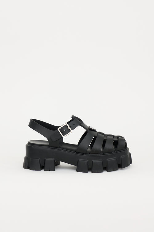 Prada Rubber Monolith Fisherman Sandal