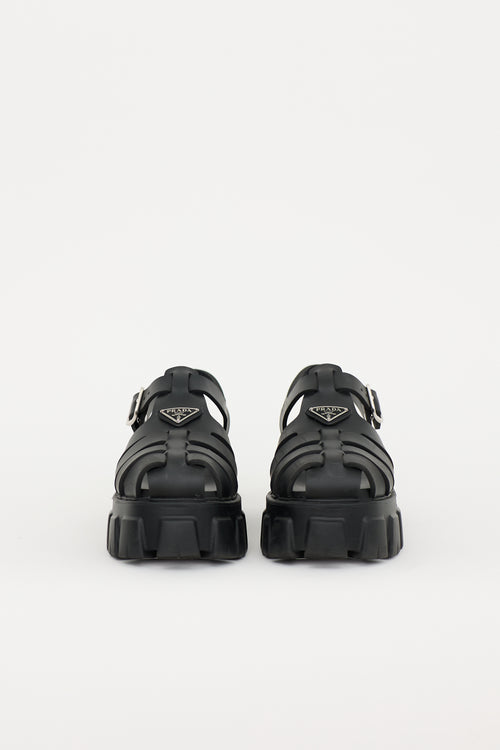 Prada Rubber Monolith Fisherman Sandal