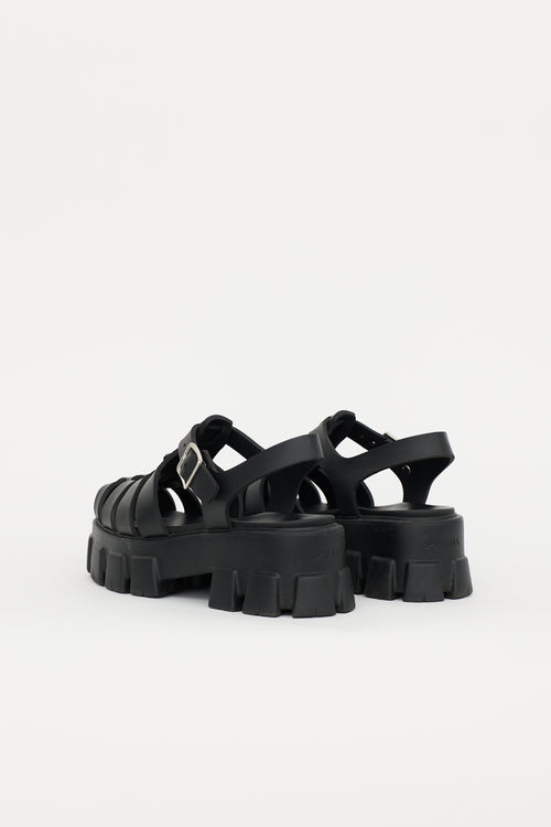 Prada Rubber Monolith Fisherman Sandal