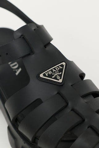 Prada Rubber Monolith Fisherman Sandal