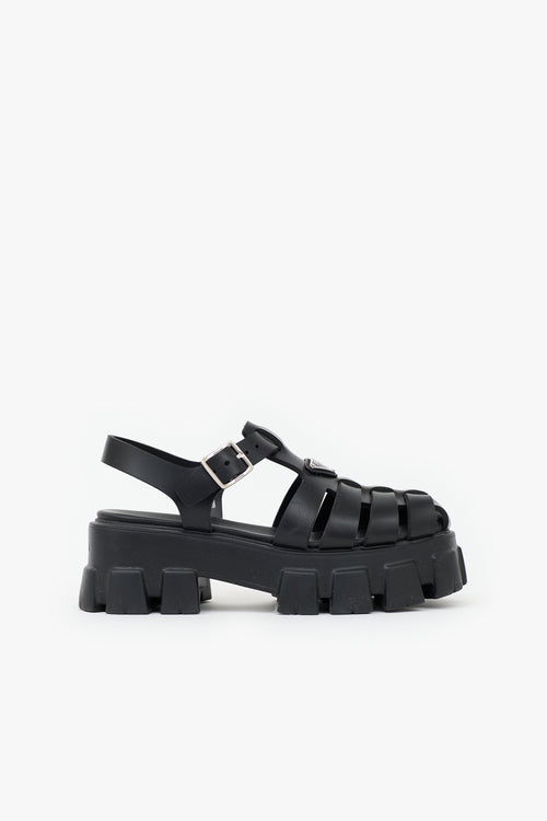 Prada Rubber Monolith Fisherman Sandal