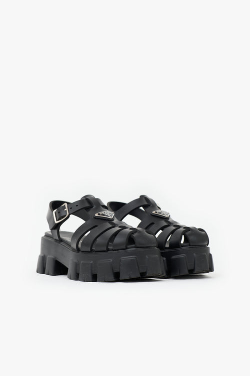 Prada Rubber Monolith Fisherman Sandal