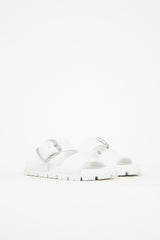 Prada Rubber Double Strap Sandal