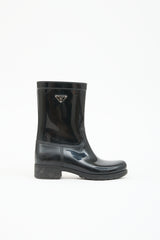 Prada Rubber Logo Rain Boot