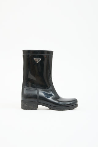 Prada Rubber Logo Rain Boot