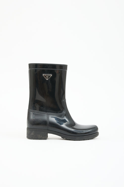Prada Rubber Logo Rain Boot