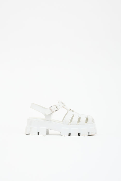 Prada Rubber Monolith Fisherman Sandal