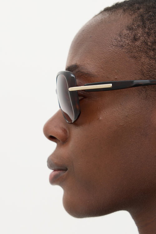 Prada SPR 08O Conceptual Rectangle Sunglasses