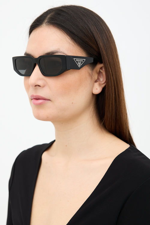 Prada SPR09Z Logo Rectangle Sunglasses