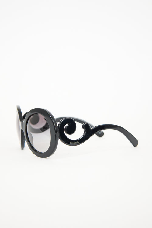 Prada SPR27N Baroque Round Sunglasses
