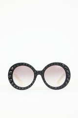 Prada SPR 31P Embellished Round Sunglasses