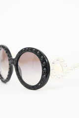 Prada SPR 31P Embellished Round Sunglasses