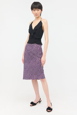 Prada SS 2000 Silk Heart Skirt