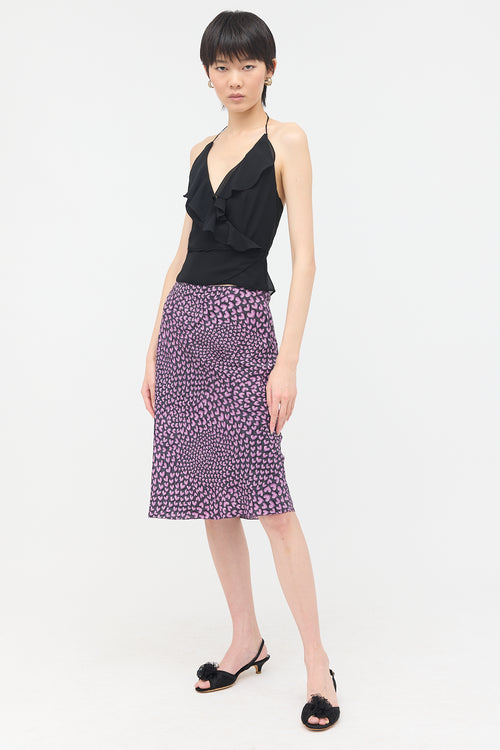 Prada SS 2000 Silk Heart Skirt