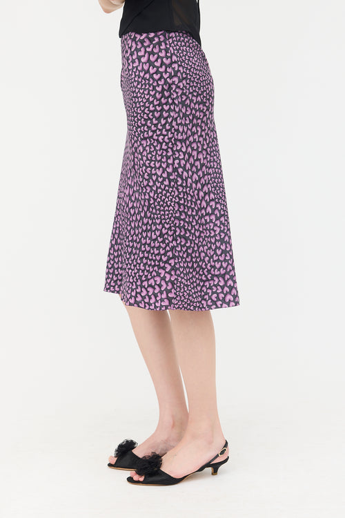 Prada SS 2000 Silk Heart Skirt