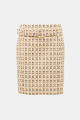 Prada SS 2002 Metallic Cloqué Skirt