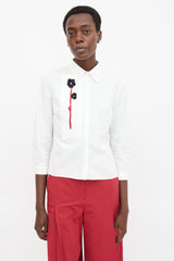 Prada SS 2013 Flower Applique Shirt