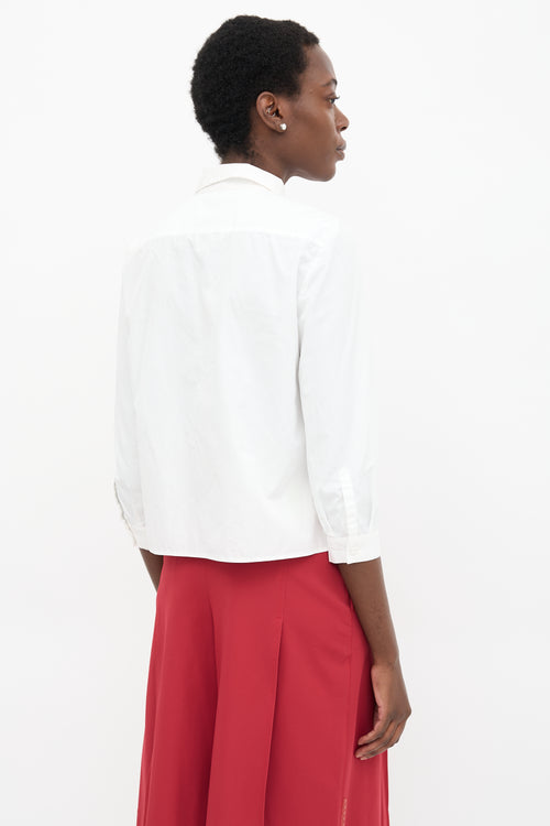 Prada SS 2013 Flower Applique Shirt