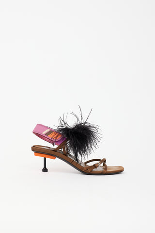 Prada SS 2017 Satin Feather Sandal