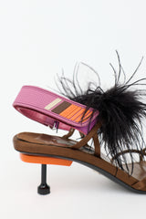 Prada SS 2017 Satin Feather Sandal