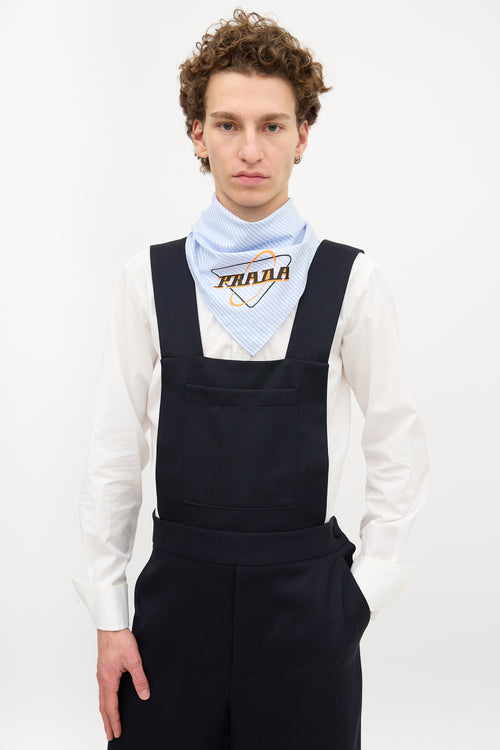 Prada SS 2020 Striped Logo Bandana