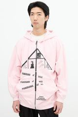 Prada SS 2021 Pink & Black Graphic Hoodie