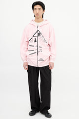 Prada SS 2021 Pink & Black Graphic Hoodie