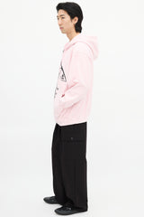 Prada SS 2021 Pink & Black Graphic Hoodie