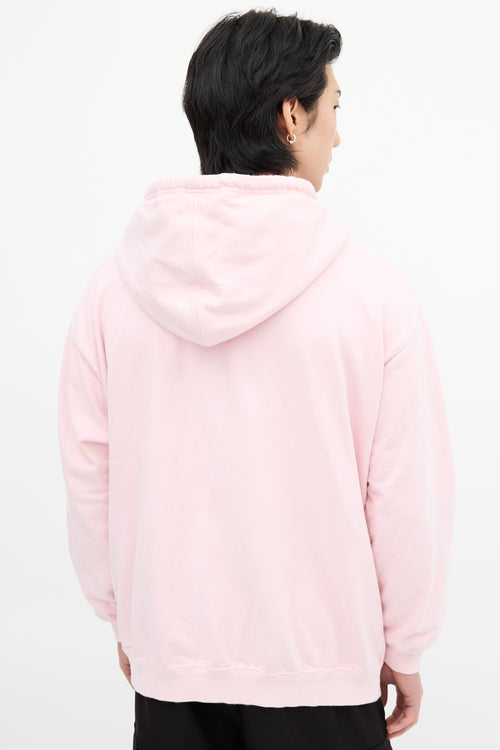 Prada SS 2021 Pink & Black Graphic Hoodie