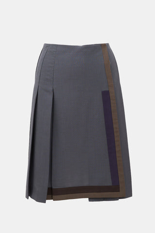 Prada SS 2005 Mohair Pleated Skirt