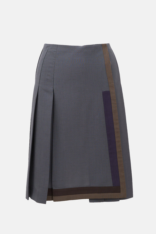 Prada SS 2005 Mohair Pleated Skirt