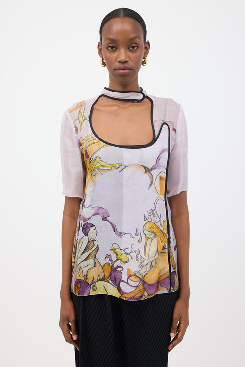 Prada SS 2008 Silk Printed Top