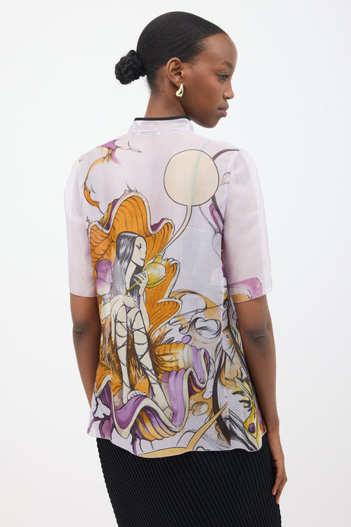 Prada SS 2008 Silk Printed Top