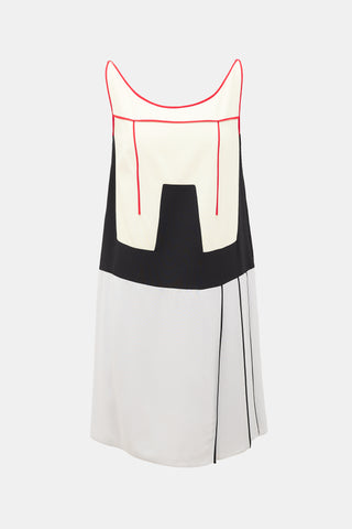 Prada SS 2016 Pleated Colourblock Dress