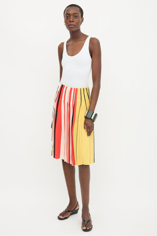 Prada SS 2016 Pleated Midi Skirt