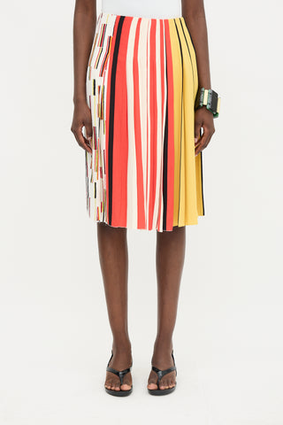 Prada SS 2016 Pleated Midi Skirt