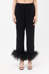 Prada SS 2017 Silk Feather Trim Trouser
